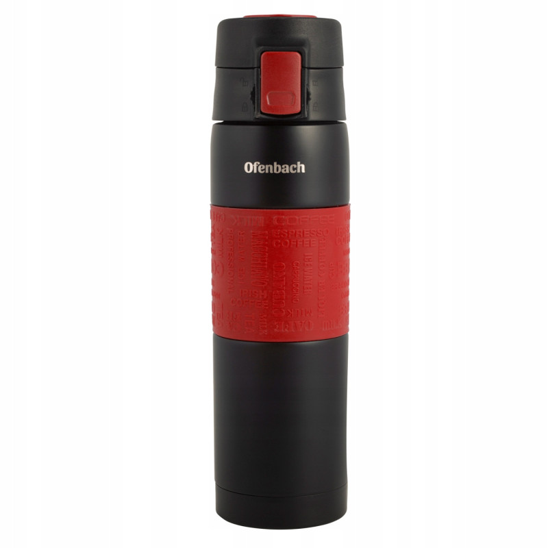KUBEK TERMICZNY BIDON TERMOS 480ml NIEBIESKI sportowy stalowy OFENBACH