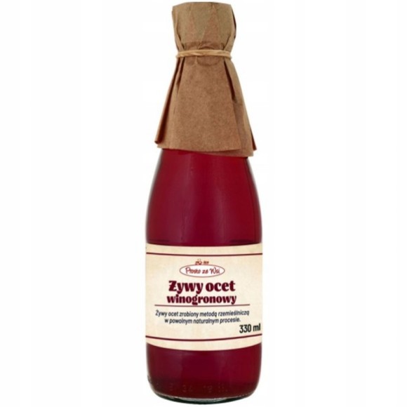 PROSTO ZE WSI  - żywy ocet WINOGRONOWY 330ml