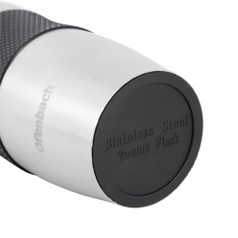 KUBEK TERMICZNY TERMIN BIDON 380ml SZARO-CZARNY OFENBACH stal nierdzewna