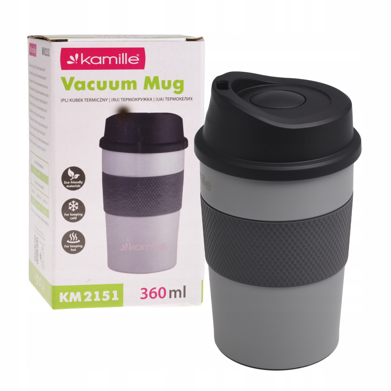 KUBEK TERMICZNY TERMOS BIDON 360ml 0,36L Kamille KM2151 wygodny praktyczny
