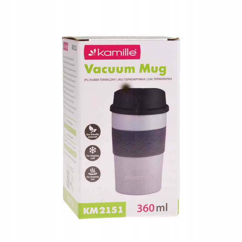 KUBEK TERMICZNY TERMOS BIDON 360ml 0,36L Kamille KM2151 wygodny praktyczny