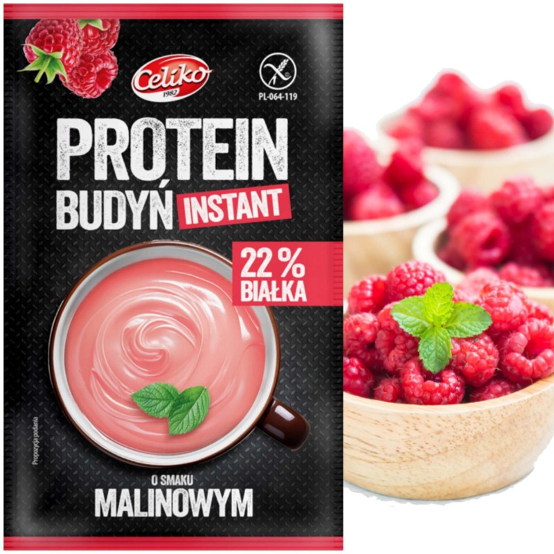 CELIKO BUDYŃ PROTENOWY MALINOWY instant BEZ GLUTENU 40g