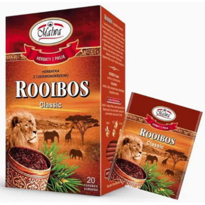 MALWA herbata ROOIBOS CLASSIC bezkofeinowa saszetki 20szt