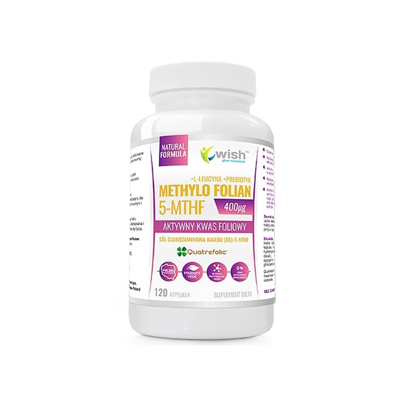 Wish AKTYWNY KWAS FOLIOWY methylo folian 400mcg 120k