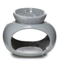 KOMINEK zapachowy CERAMICZNY SZARY DUŻY MINIMALIZTYCZNY n