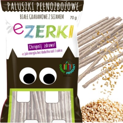 eZerki PALUSZKI PEŁNOZBOŻOWE BIAŁE GRAHAMOWE Z SEZAMEM  bez