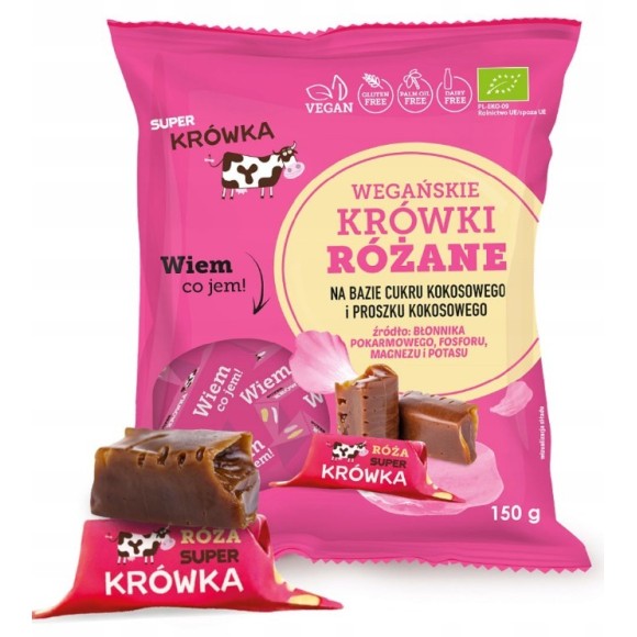 ME GSUTO Super FUDGIO KRÓWKI ekologiczne RÓŻANE wegańskie