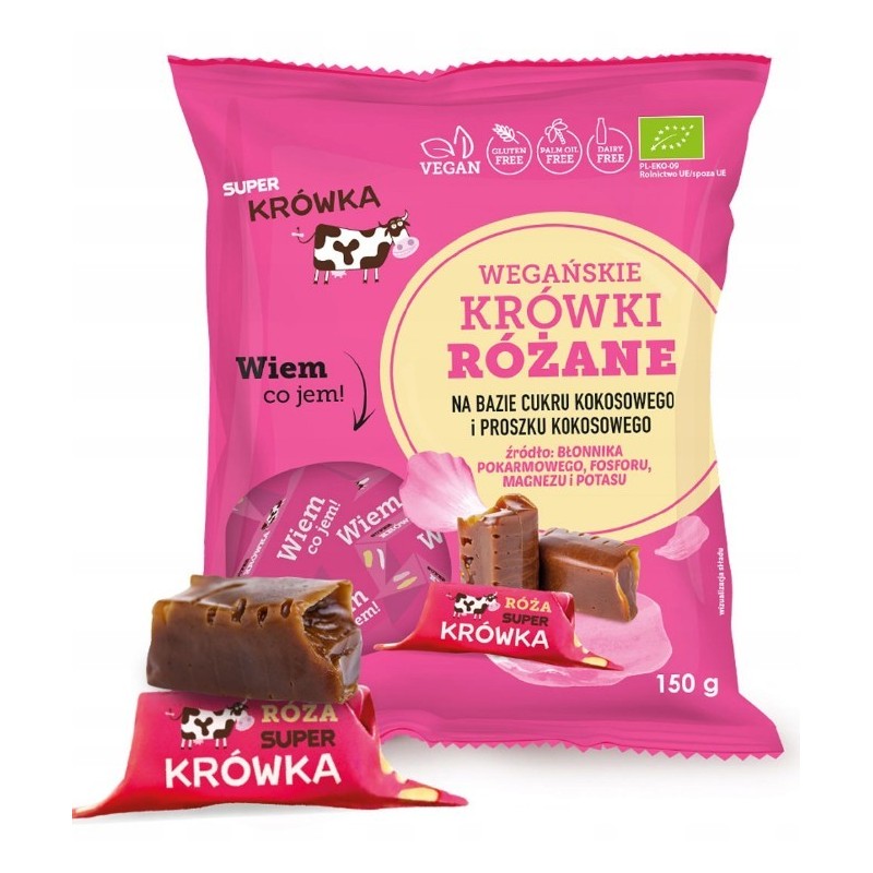 ME GSUTO Super FUDGIO KRÓWKI ekologiczne RÓŻANE wegańskie