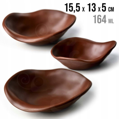 MISKA MISECZKA z melaminy MELAMINA 15,5x13cm brąz