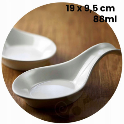 MISKA W KSZTAŁCIE ŁYŻKI MELAMINA łyżka 88ml biała