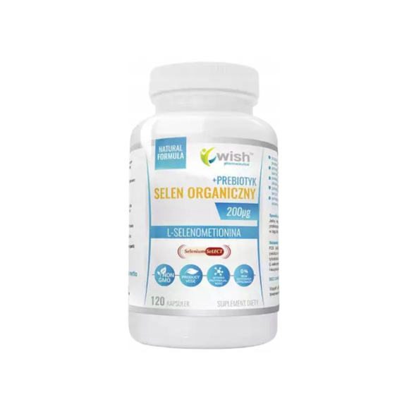 Wish SELEN ORGANICZNY 200µg + PREBIOTYK 120kaps wsparcie