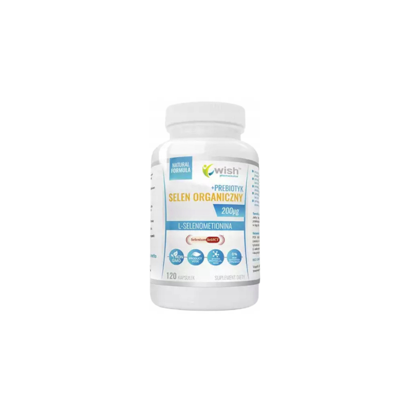 Wish SELEN ORGANICZNY 200µg + PREBIOTYK 120kaps wsparcie