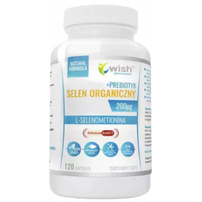 Wish SELEN ORGANICZNY 200µg + PREBIOTYK 120kaps wsparcie