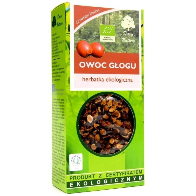 GŁÓG OWOG GŁOGU ekologiczny 100g DARY NATURY wsparcie