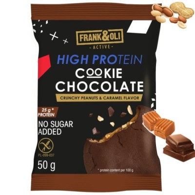 Frank&Oli CIASTKO PROTEINOWE CHOCOLATE Orzech i Karmel BEZ