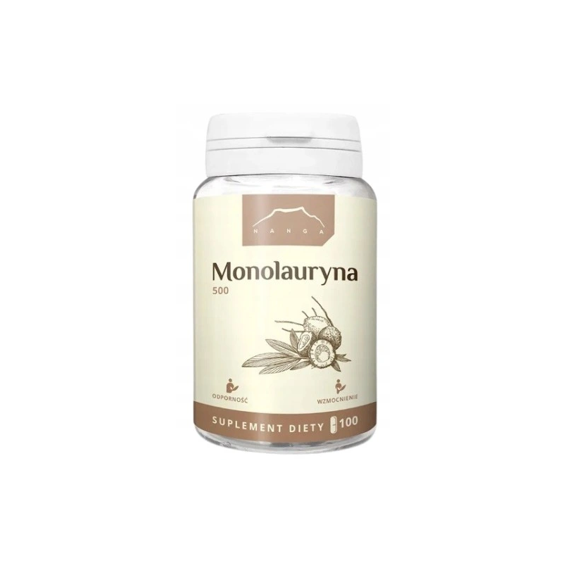 NANGA MONOLAURYNA 500mg 100kaps wsparcie: WIRUSY BAKTERIE