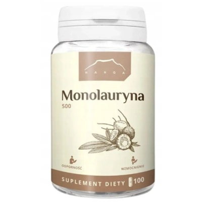 NANGA MONOLAURYNA 500mg 100kaps wsparcie: WIRUSY BAKTERIE