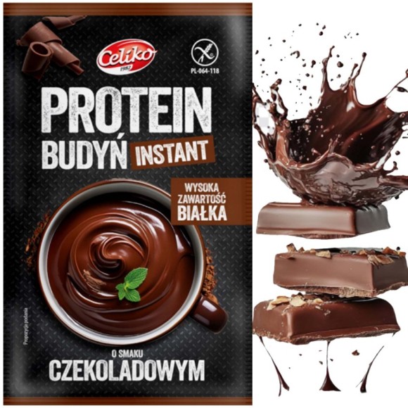 CELIKO BUDYŃ PROTENOWY CZEKOLADOWY instant BEZ GLUTENU 40g