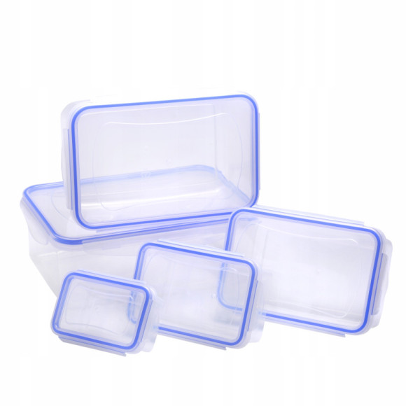 POJEMNIKI NA ŻYWNOŚĆ PLASTIKOWE PUDEŁKA 5szt: 180 400 800 1,2L 2,2L KAMILLE POJEMNIKI NA ŻYWNOŚĆ PLASTIKOWE PUDEŁKA 5szt: 180 400 800 1,2L 2,2L KAMILLE