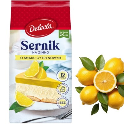 Delecta CIASTO SERNIK NA ZIMNO O SMAKU CYTRYNOWYM 154g