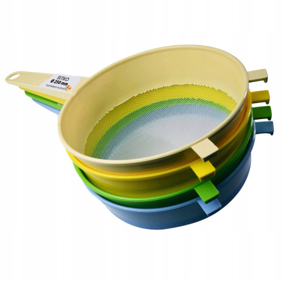 SITKO SITO PLASTIKOWE bardzo duże FI 250 mm 25cm CEDZAK - losowy kolor