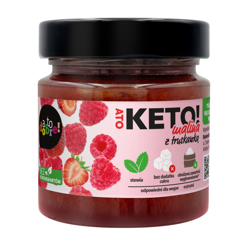 A to Dobre KETO Konfitura Malina z Truskawką 31kcal 200g