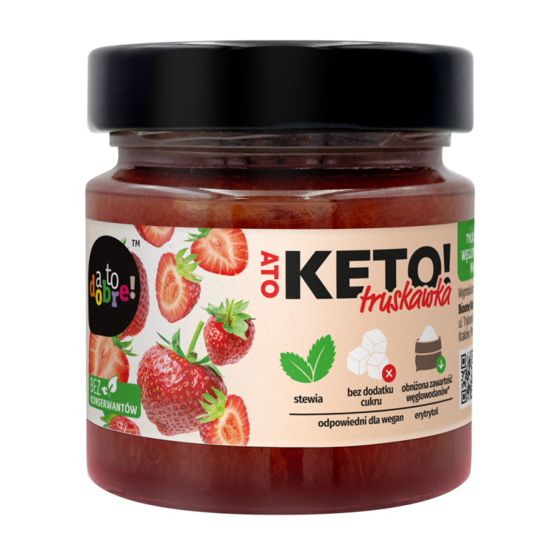 A to Dobre KETO Konfitura Truskawka 21kcal 200g