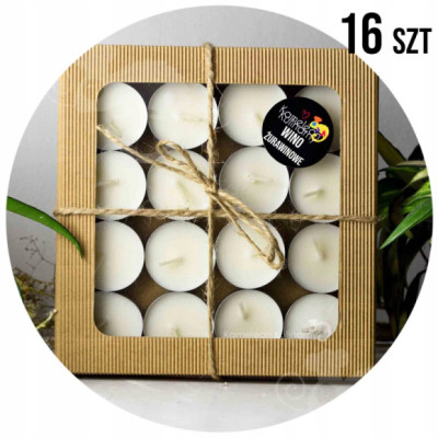 SOJOWE PODGRZEWACZE tealight WINO ŻURAWINOWE 16szt