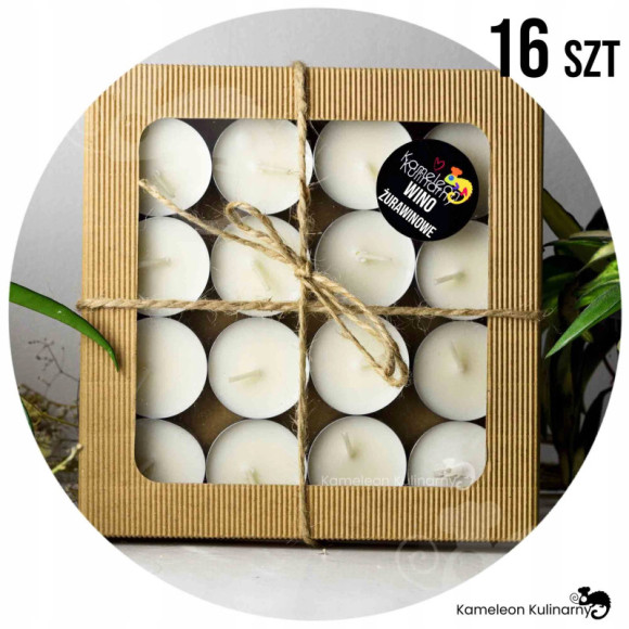 SOJOWE PODGRZEWACZE tealight WINO ŻURAWINOWE 16szt SOJOWE PODGRZEWACZE tealight WINO ŻURAWINOWE 16szt