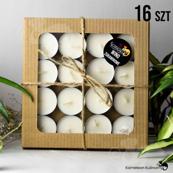 SOJOWE PODGRZEWACZE tealight WINO ŻURAWINOWE 16szt SOJOWE PODGRZEWACZE tealight WINO ŻURAWINOWE 16szt