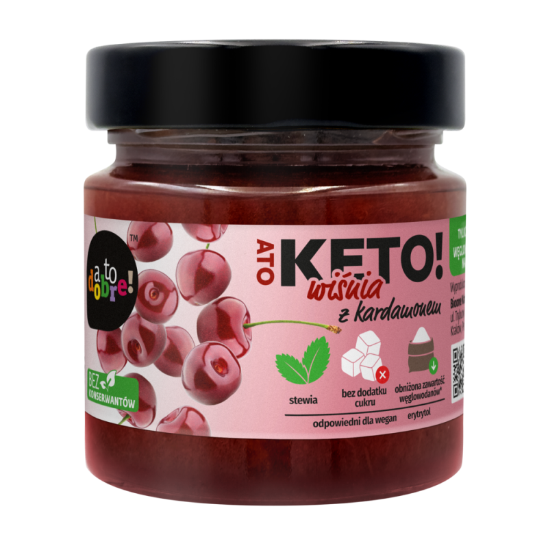A to Dobre KETO Konfitura Wiśnia z Kardamonem 31kcal 200g