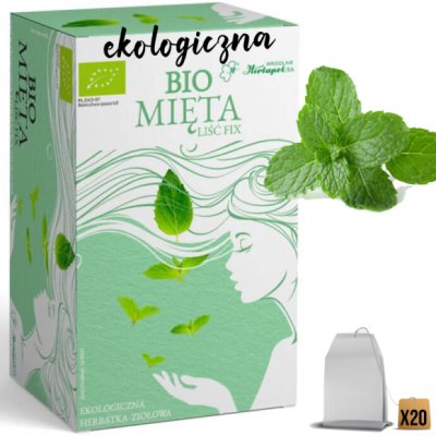 Herbapol BIO MIĘTA herbata ziołowa eko 20 saszetek
