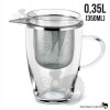 SZKLANKA Z METALOWYM ZAPARZACZEM żaroodporna 350ml SZKLANKA Z METALOWYM ZAPARZACZEM żaroodporna 350ml