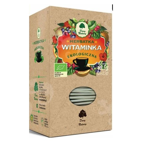 Dary Natury Witamina eko herbatka x25 Aronia Głóg Hibiskus