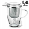 SZKLANKA Z METALOWYM ZAPARZACZEM żaroodporna 400ml SZKLANKA Z METALOWYM ZAPARZACZEM żaroodporna 400ml