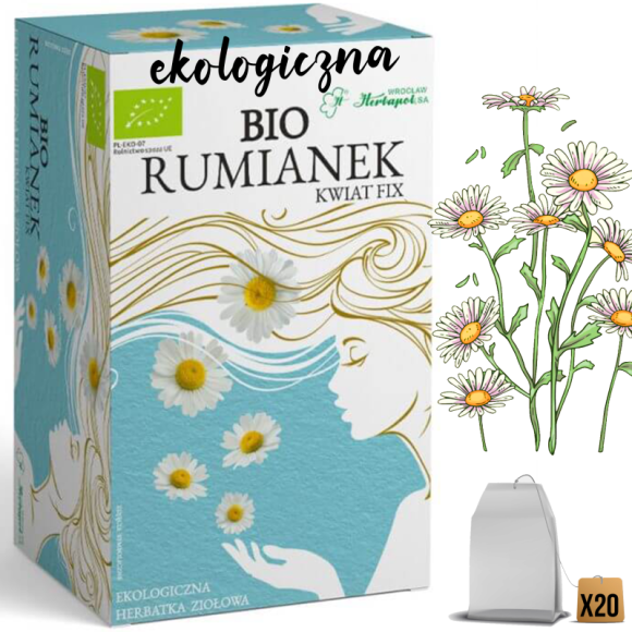 Herbapol BIO RUMIANEK herbata rumiankowa ziołowa zioła 20