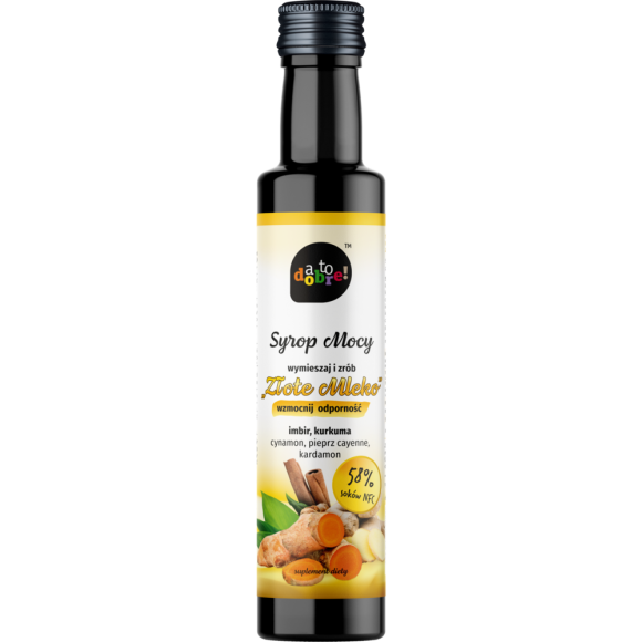 A to Dobre! Złote Mleko Syrop Mocy Kurkuma Imbir 250ml