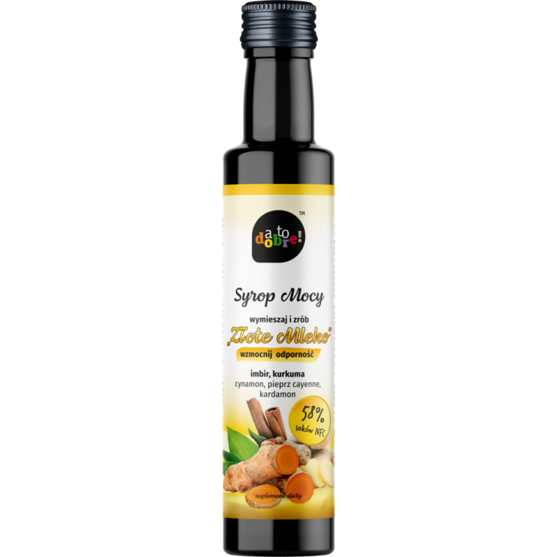 A to Dobre! Złote Mleko Syrop Mocy Kurkuma Imbir 250ml