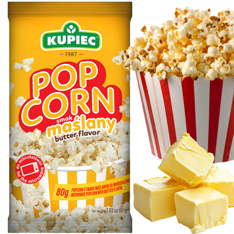 Kupiec POPCORN intensywny smak MAŚLANY 80G