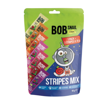 BOB SNAIL zestaw 7 smaków po 14g STRIPES MIX