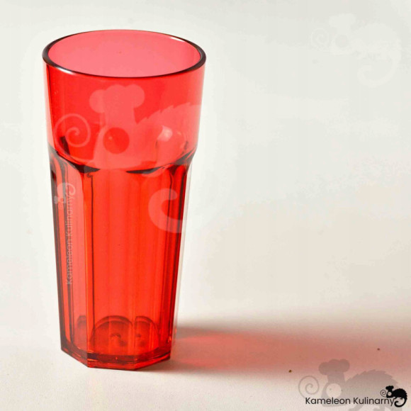 SZKLANKA Z POLIWĘGLANU nietłukąca CZERWONA 360ml SZKLANKA Z POLIWĘGLANU nietłukąca CZERWONA 360ml
