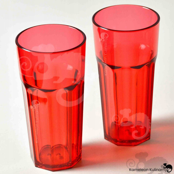 SZKLANKA Z POLIWĘGLANU nietłukąca CZERWONA 360ml SZKLANKA Z POLIWĘGLANU nietłukąca CZERWONA 360ml