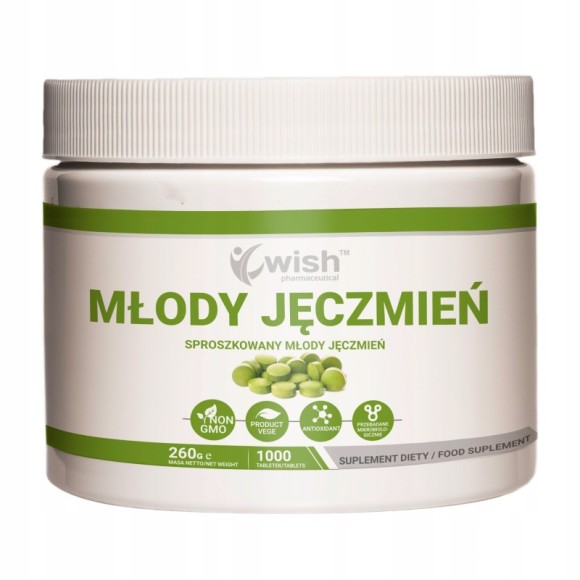 Wish MŁODY JĘCZMIEŃ 1000tab Naturalny Detox wsparcie