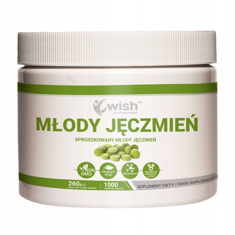 Wish MŁODY JĘCZMIEŃ 1000tab Naturalny Detox wsparcie