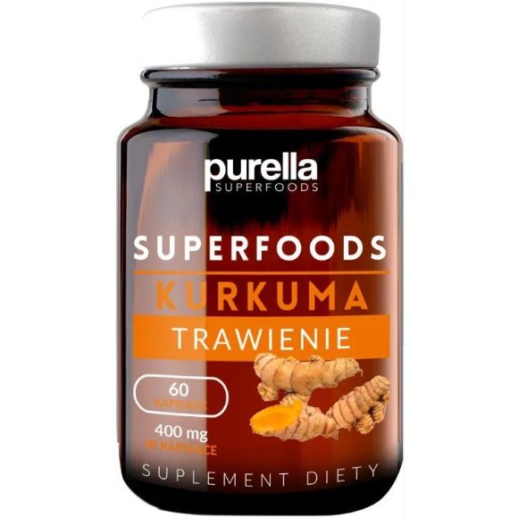 PURELLA Superfoods KURKUMA 60 kaspsułek wsparcie: TRAWIENIE