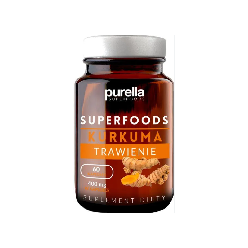 PURELLA Superfoods KURKUMA 60 kaspsułek wsparcie: TRAWIENIE