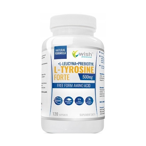 Wish L-TYROSINE forte L TYROZYNA 500mg 120kapsułek