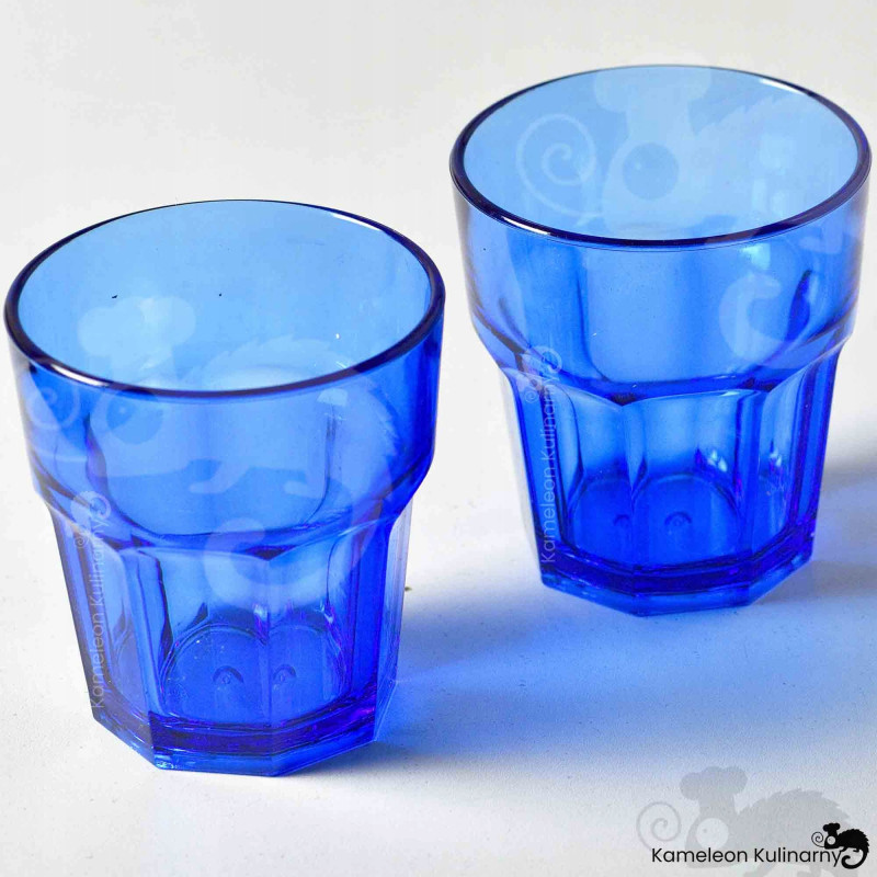 SZKLANKA Z POLIWĘGLANU poliwęglan nietłukąca NIEBIESKA 250ml 0,25L