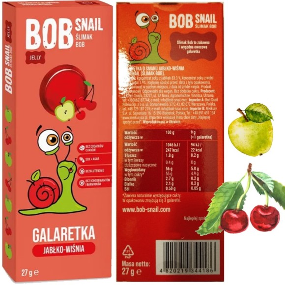 BOB SNAIL JELLY WIŚNIA 27g