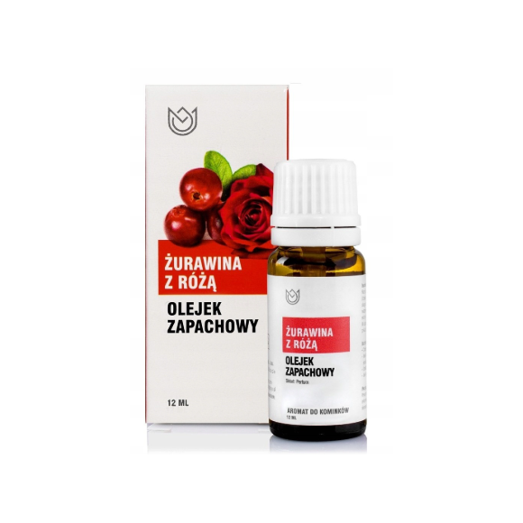 OLEJEK ZAPACHOWY kominki ŻURAWINA Z RÓŻĄ RÓŻA 12ml